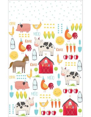 Plastduk med Gårds Motiv 120x180 cm - Farm Party