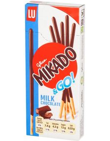 1772236800_61 Stk Mikado & Go - Kiks Pinde Overtrukket Med Mælkechokolade 39 Gram