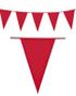 10 Meter Banner med Røde Vimpel Flag
