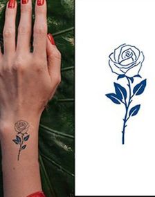 Blue Rose (Fake Tattoo)