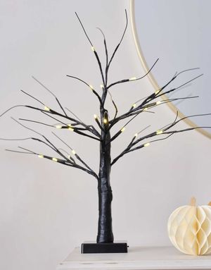 Light Up Svart LED-lys Tre Dekorasjon 40 cm