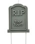 Kakelys Formet som Gravstein "R.I.P Your Youth" 9,5 cm