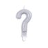 ? - Glitrende Sølvfarget Kakelys 9 cm