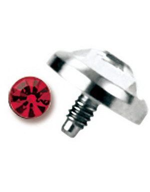 Single Red Diamond - Titan Dermal Anchor Kugle