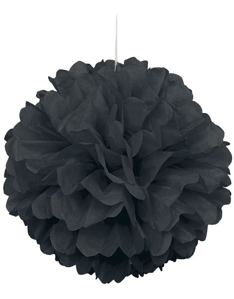 1 stk Sort Puf Pom Pom 40 cm