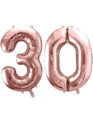 30 år balloner - 35 cm rosenguld