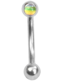 Regnbue - 1.2 x 8 mm Øjenbrynspiercing