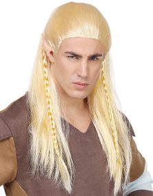 Blond Alfe Paryk med Fletninger