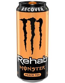 Monster Energy Rehab Peach Tea - Energidrikk med Ferskentesmak 458 ml (USA Import)