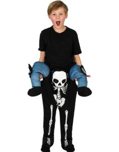 Skjelett Carry Me Kostyme til Barn - 8-10 år