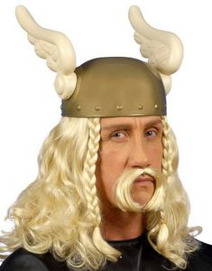 Blond Asterix/Viking Paryk med Overskæg