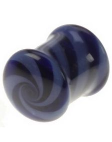 Twister Piercing Plug Pyrex in Purple And Blue