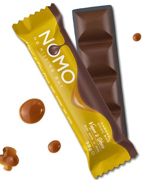 Nomo Caramel - Vegansk Chokoladebar med Karamel 38 gram