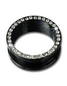 Sort Piercing Tunnel med Diamanter