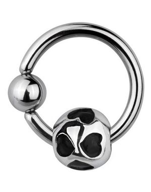 Black Hearts BCR Piercing - 1.6 x 10 mm