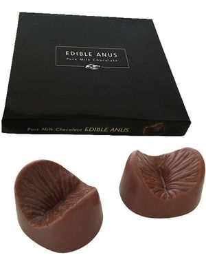 Spiselig Anus - Melkesjokolade i Liten Konfekteske 42 g