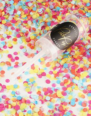 Farverig Push Pop Konfetti Kanon 17 cm