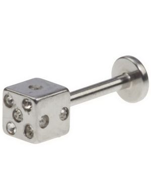 Labret med Terning - 1,2 x 8 mm