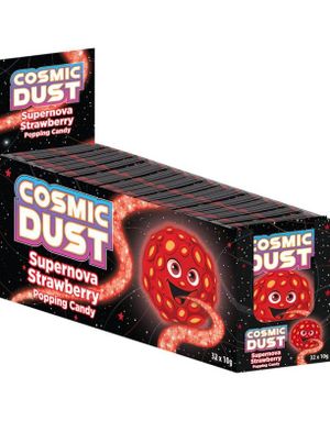 32 stk Cosmic Dust Popping Candy Jordbærsmak - Hel Eske 320 gram (USA Import)