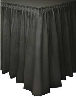 Svart Bordskjørt 73x426 cm