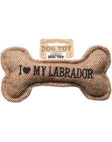 I Love My Labrador - Legetøj Til Hund Med Lyd - 20 cm