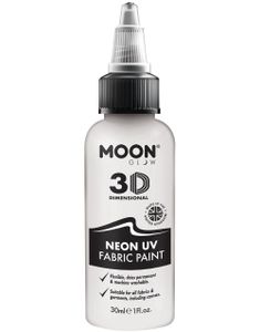 Hvid Neon UV/Blacklight Tekstilmaling 30 ml