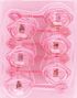 6 stk Rosa Rangler 6,5 cm