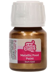 FunCakes Spiselig Mørk Gull Metallic Maling 30ml
