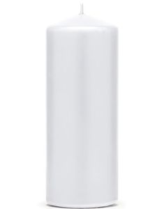 Hvidt Bloklys 12x6 cm