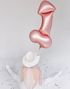 Rose Gullfarget Stor Penis Folieballong 112 cm