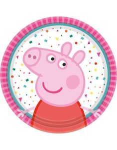 8 stk Peppa Pig Tallerkener 18 cm
