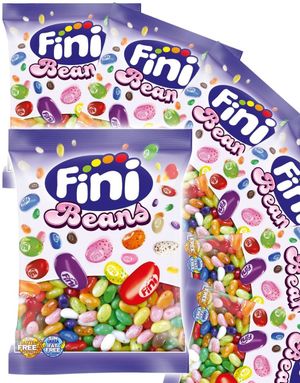 12 Stk Fini Jelly Beans - Assorterede Jelly Beans med 17 Smag - Hel Kasse 900 Gram