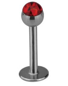 Labret med Glitrende Røde Sten