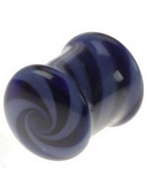 Twister Piercing Plug Pyrex in Purple And Blue