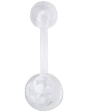 Cross Hvid Navlepiercing