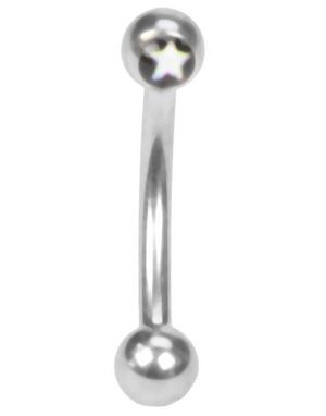 Hvid Stjerne - 1.2 x 8 mm Øjenbrynspiercing