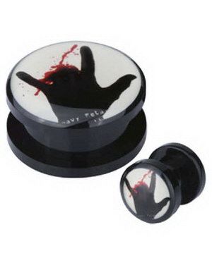 Heavy Metal - Sort Piercing Plug