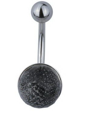 Shadow Stone Belly Piercing - Grey
