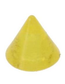 Stribe Spike Gul/Hvid - 4 mm Akrylkugle til 1,2 mm stang
