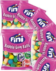 12 stk Poser Fini Bubble Gum Balls - Tyggegummikugler - Hel Kasse 900 gram 14-16 mm