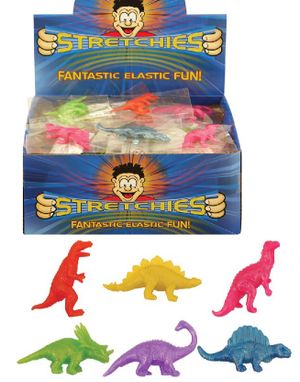 84 stk Stretchy Dinosaur i Assorteret Farver - Hel Æske