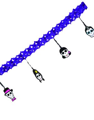 4 Meter Guirlander med Hængende Motiver - Day of the Dead