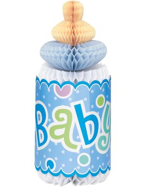 Blå Baby Honeycomb Sutteflaske 30 cm