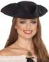 Sort Tricorn Pirathat med Kryds