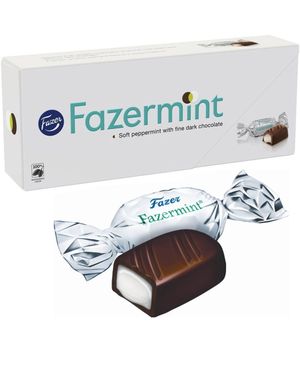 Fazermint Peppermint Chocolate - Melkesjokoladebiter med Peppermyntefyll i Gaveeske 228 gram