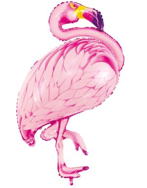 Rosa Flamingo-Formet Folieballon 70x121 cm