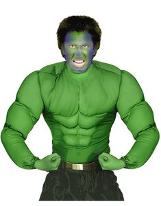 Hulken - Grøn Muskeldragt til Voksen
