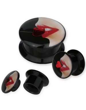 Cherry Lips - Sort Piercing Plug