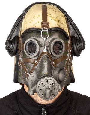 Mann med Gassmaske Latexmaske