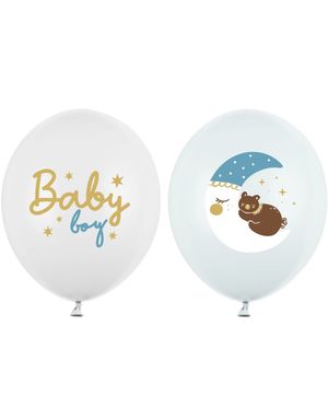 50 stk 30 cm - Baby Boy Ballonger Miks